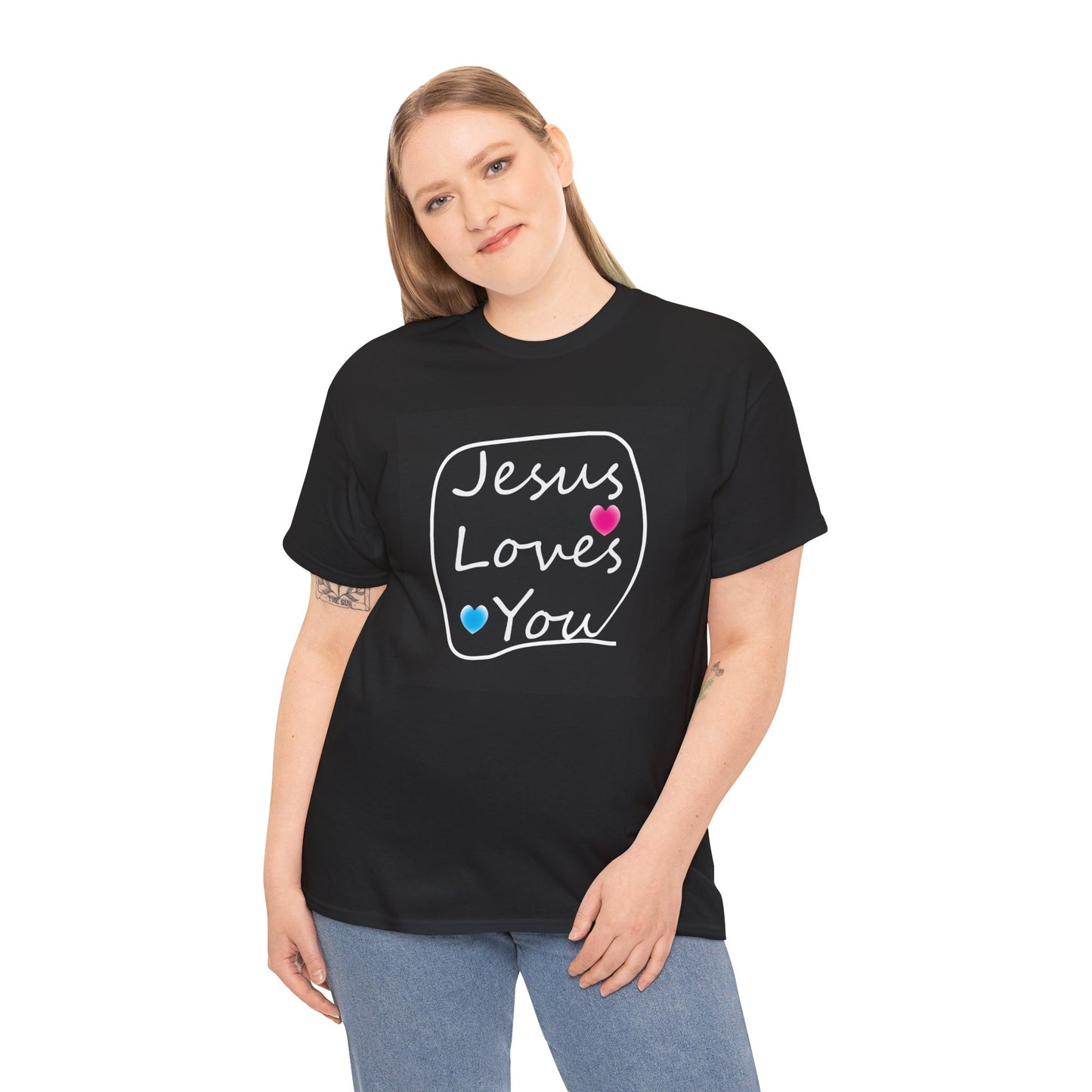 Jesus Loves You Christian inspired T-shirt design.