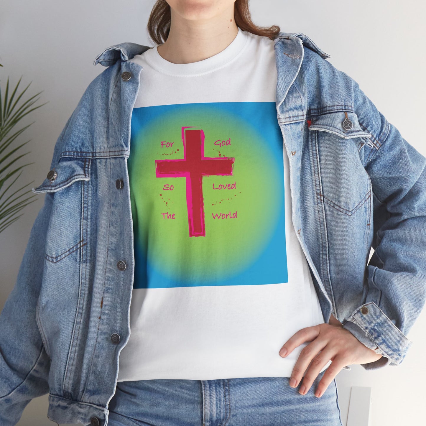 For God so Loved the World Christian T-shirt design.