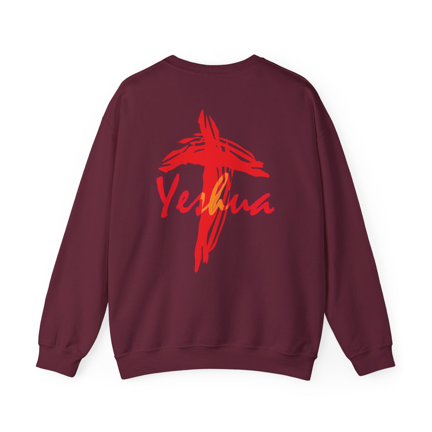 Jesus in ancient Greek with cross sweatshirt design.
