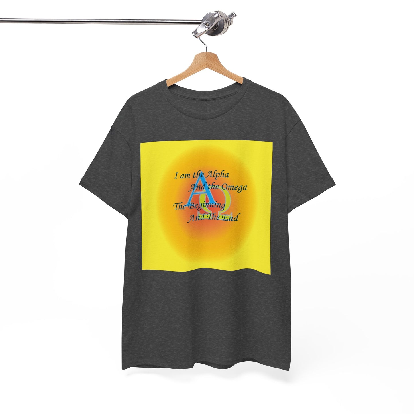 Faith Inspired Alpha and Omega Tee Shirt design.