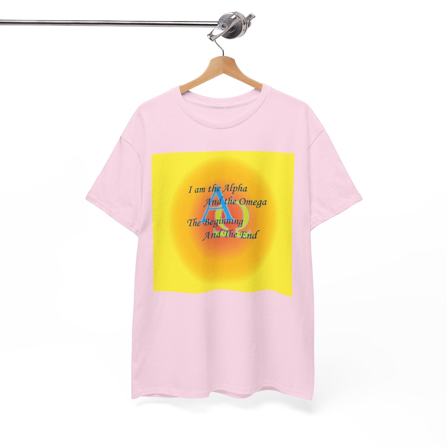 Faith Inspired Alpha and Omega Tee Shirt design.