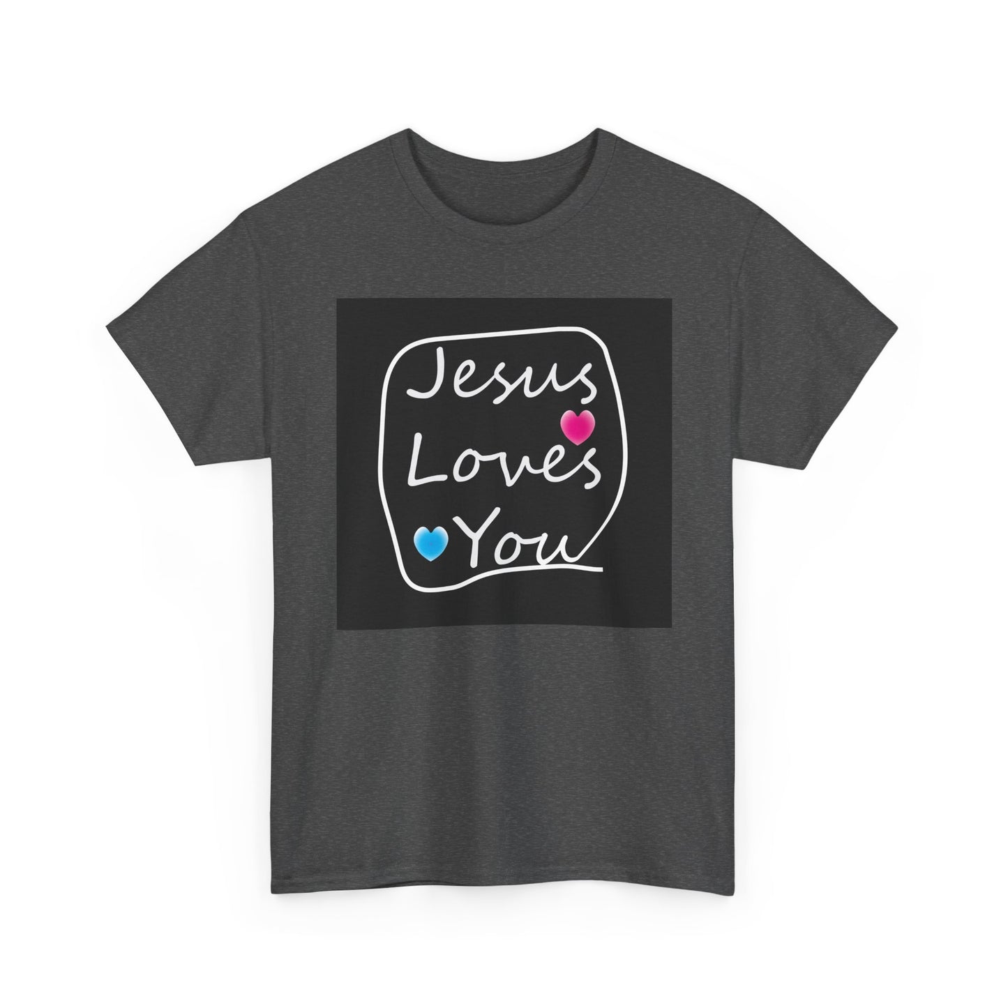 Jesus Loves You Christian inspired T-shirt design.