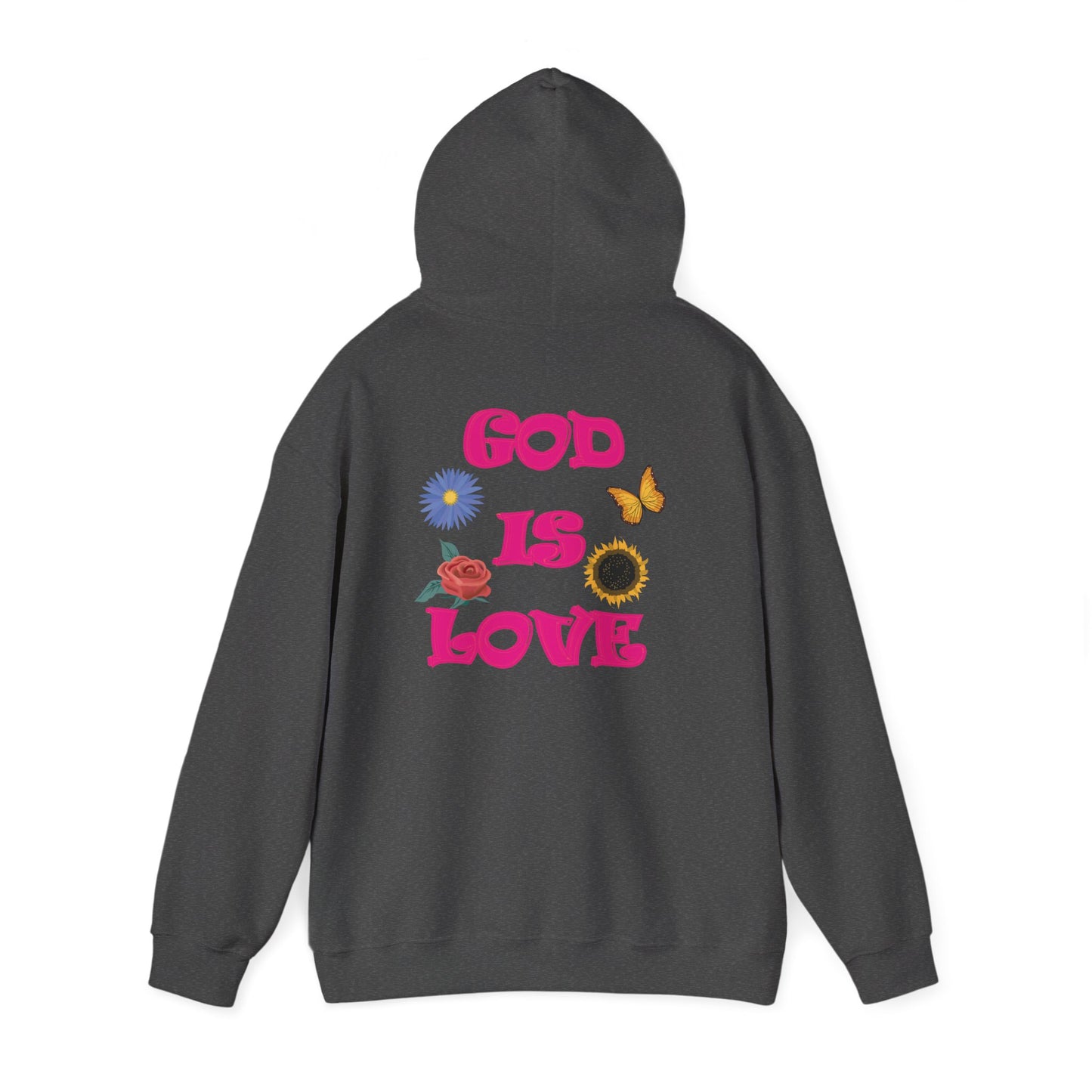 God Is Love Christian hoodie design.