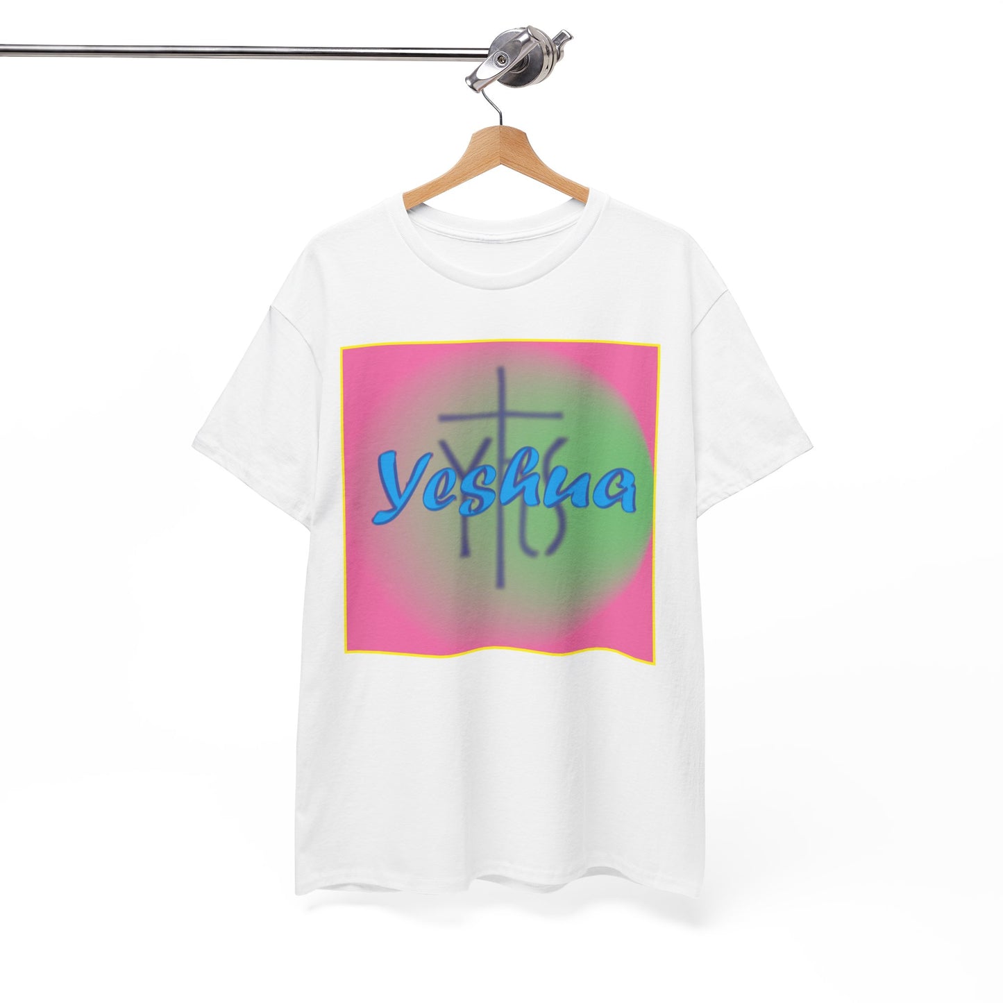 Ancient Greek name of Jesus with cross Christian T-shirt design.