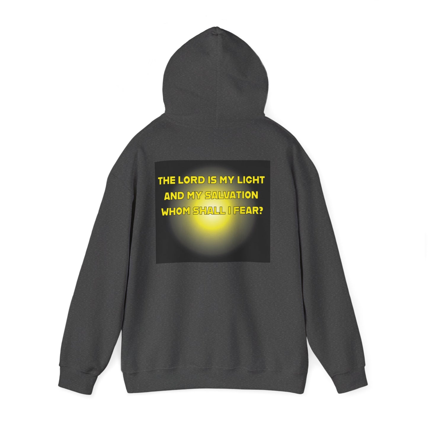 Psalm 27 inspired hoodie design.