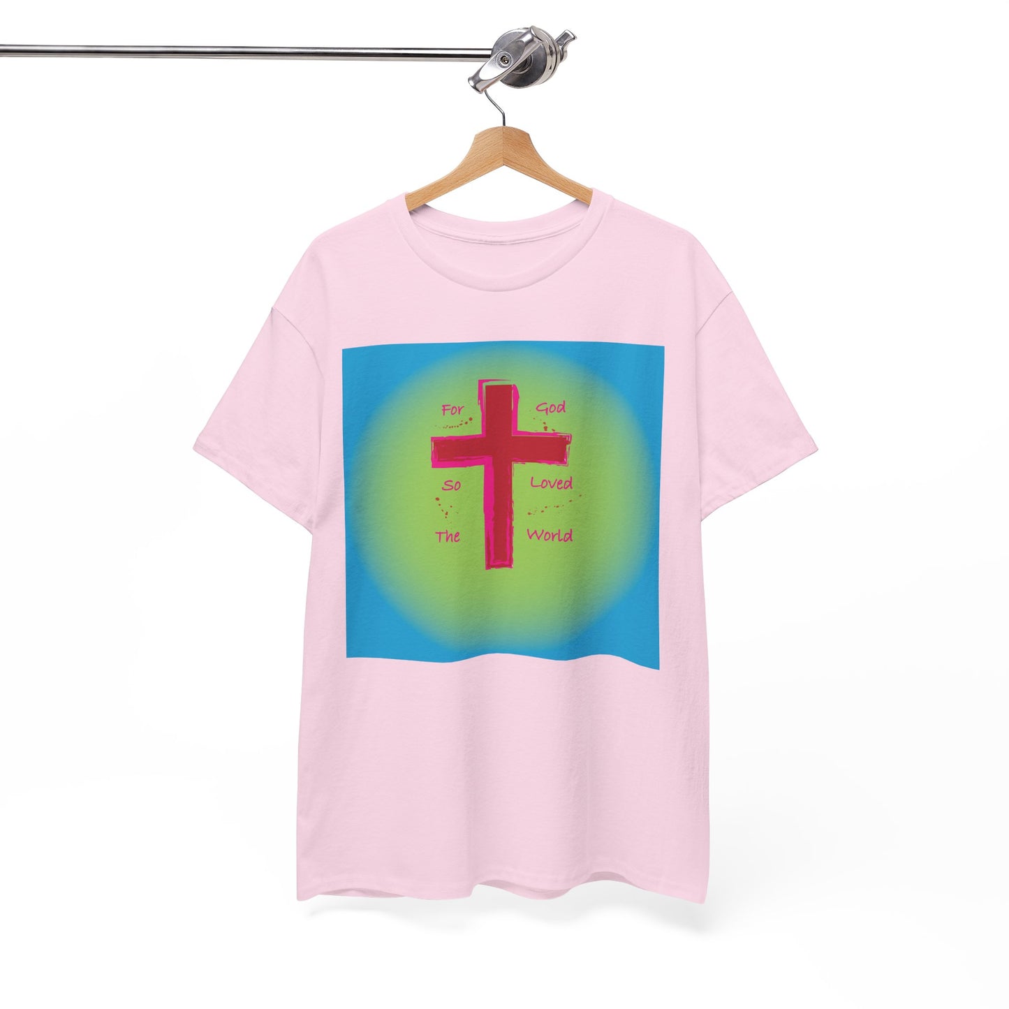 For God so Loved the World Christian T-shirt design.
