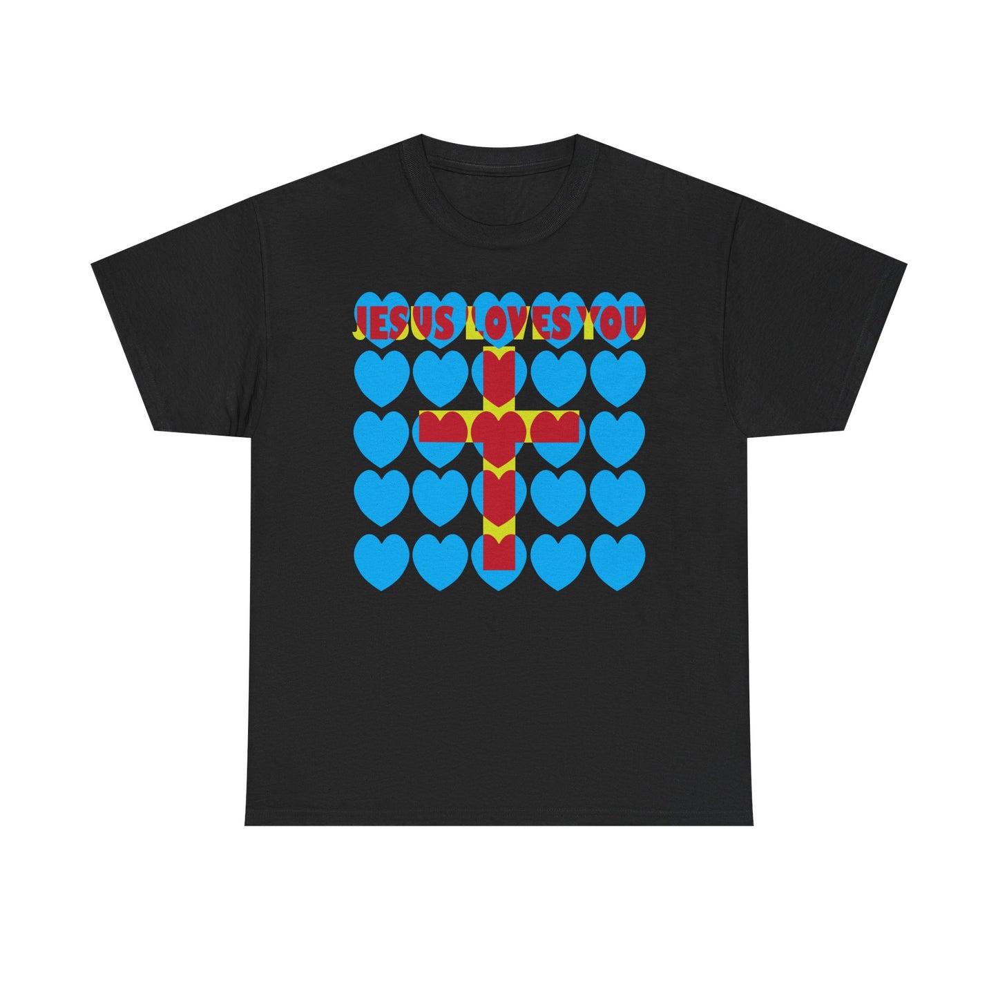 Jesus Loves You Christian inspired T-shirt design.