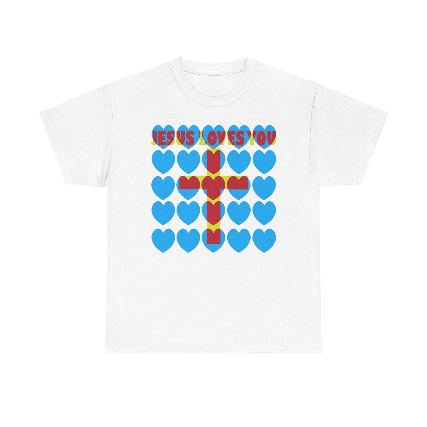 Jesus Loves You Christian inspired T-shirt design.