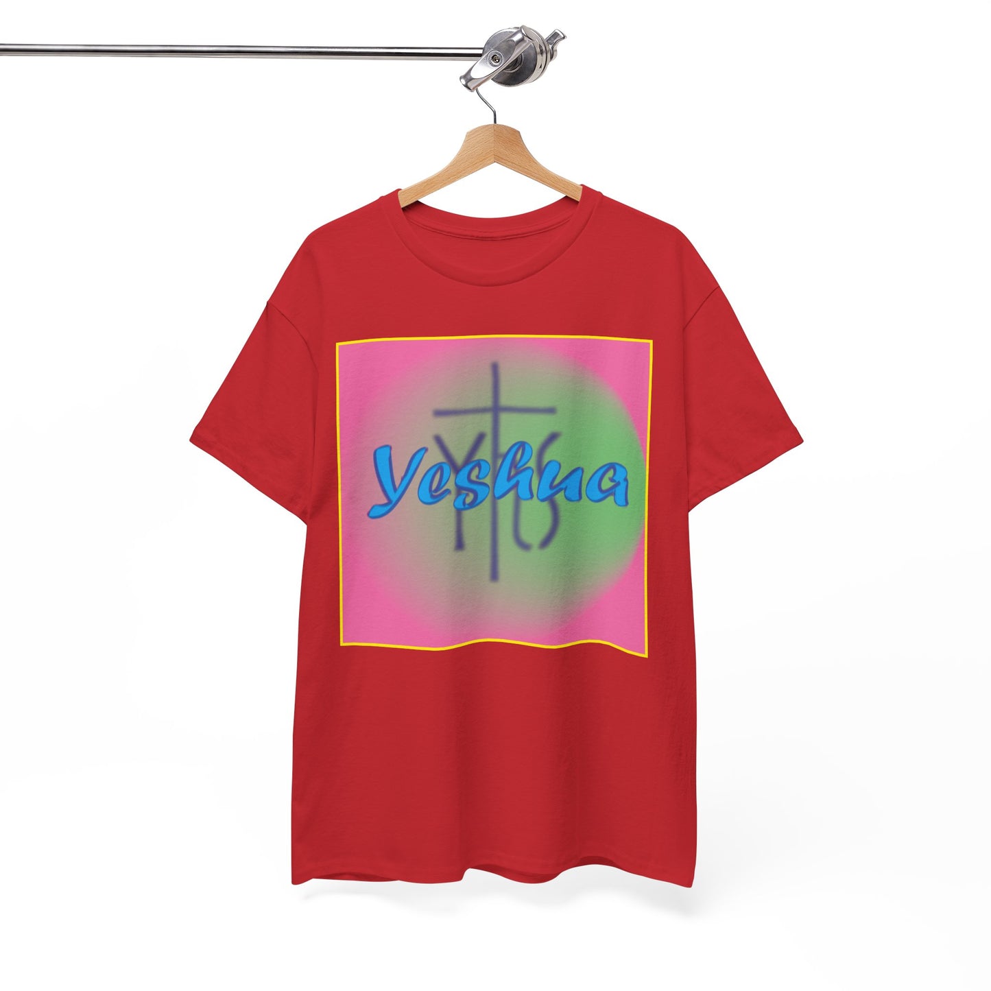 Ancient Greek name of Jesus with cross Christian T-shirt design.