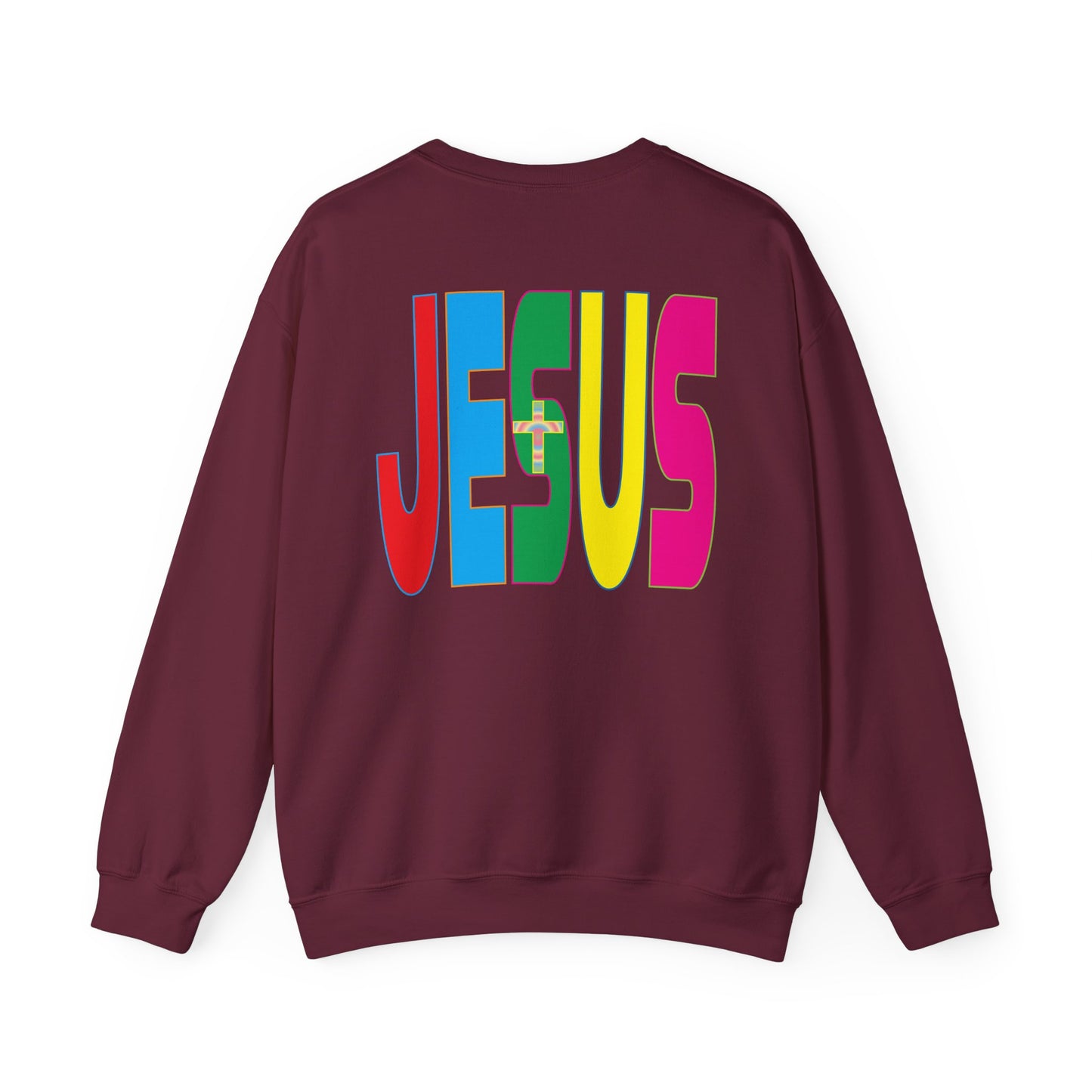 Name of Jesus sweatshirt design.
