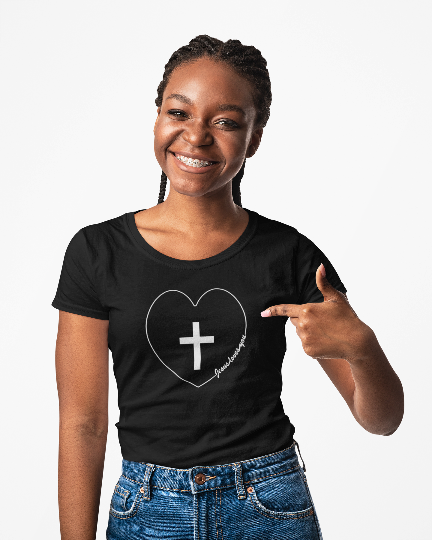 Jesus Loves You Christian T-shirt design.