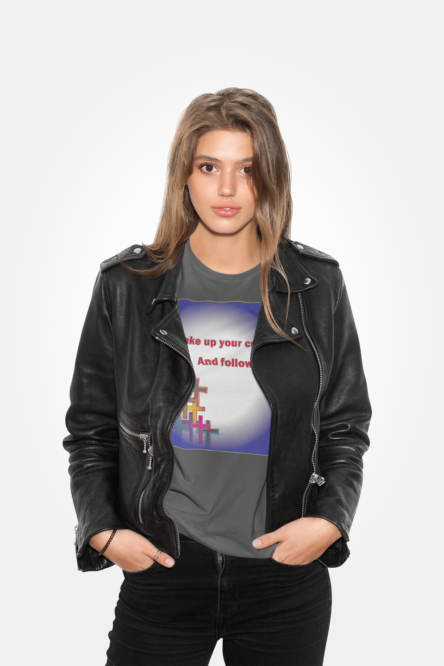 Christian faith-based motivational T-Shirt, challenging one's self and others to a walk of faith.