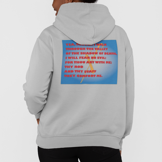 Psalm 23 inspired hoodie design.