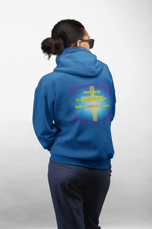 Psalm 119 inspired hoodie design.