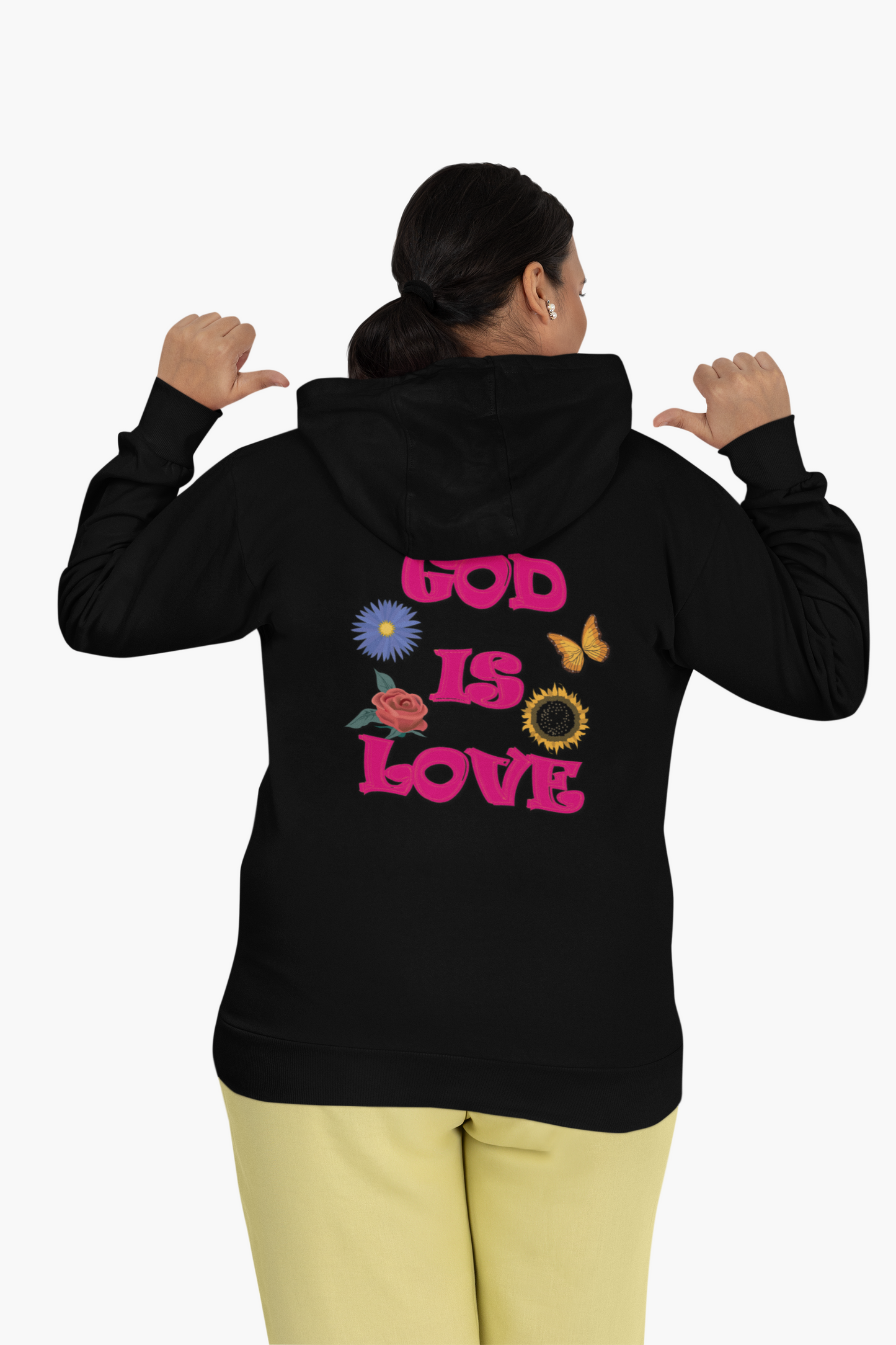 God Is Love Christian hoodie design.
