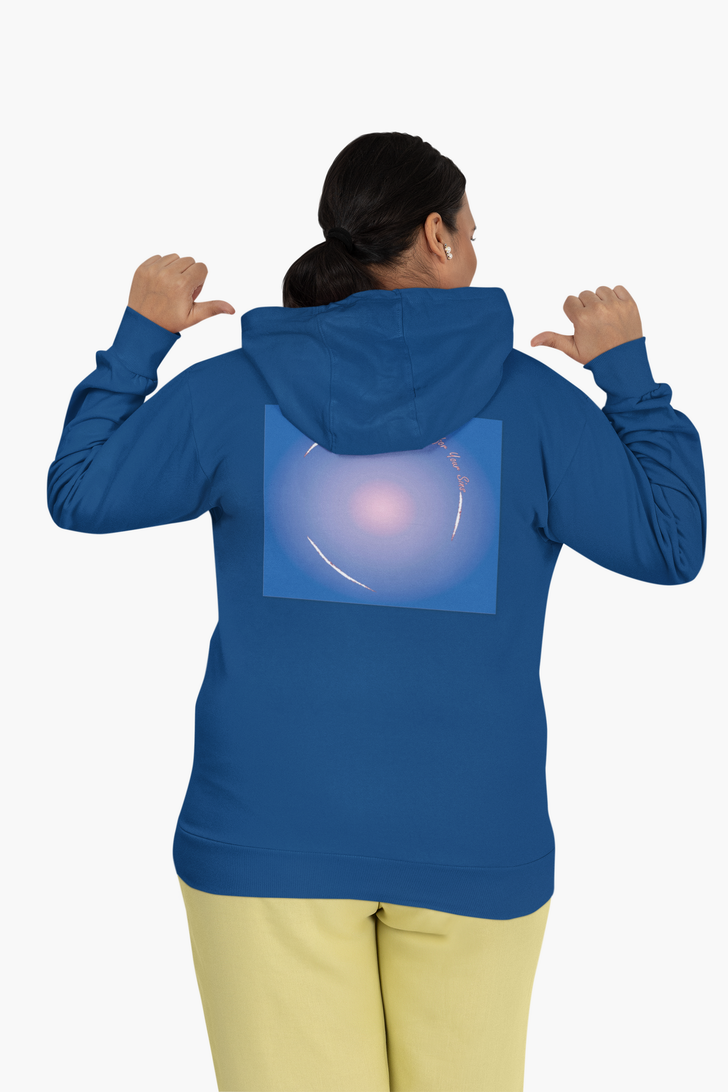 Jesus loves you and died for your sins with hearthoodie design.