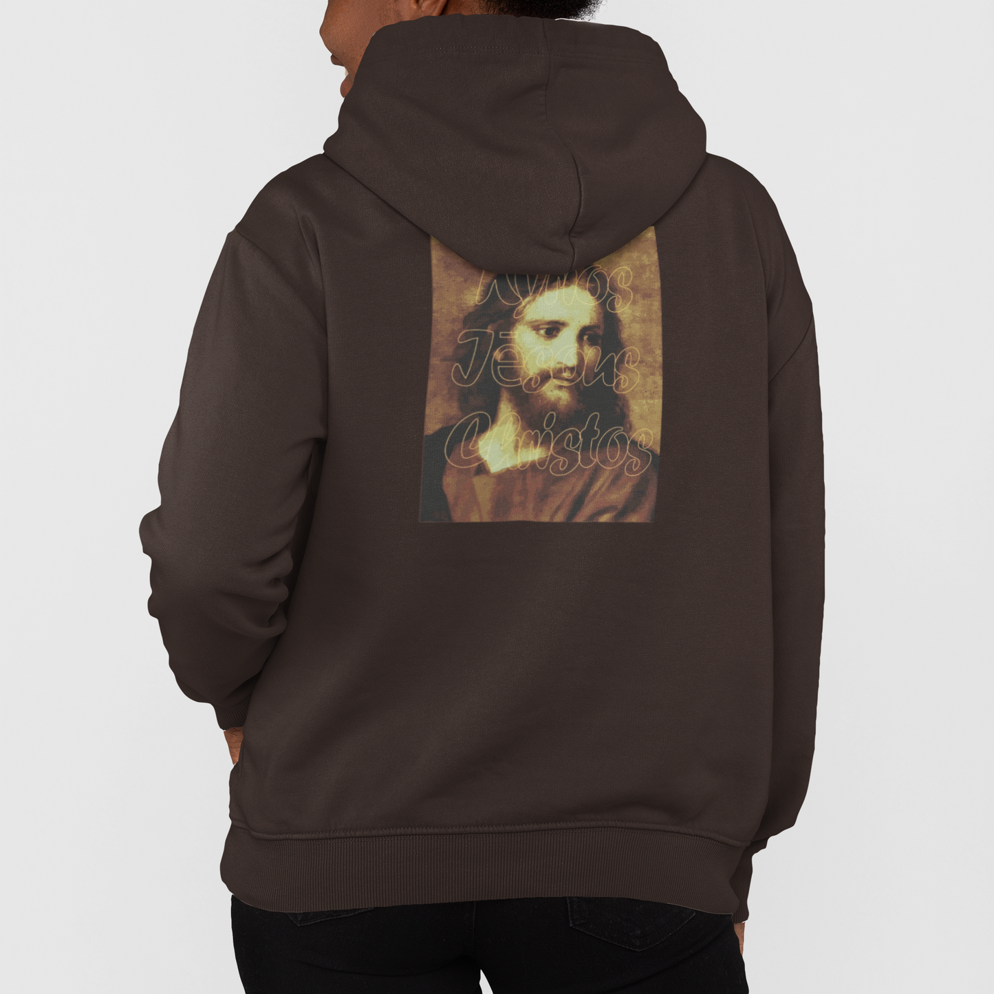 Hoffman's Head of Christ hoodie design.