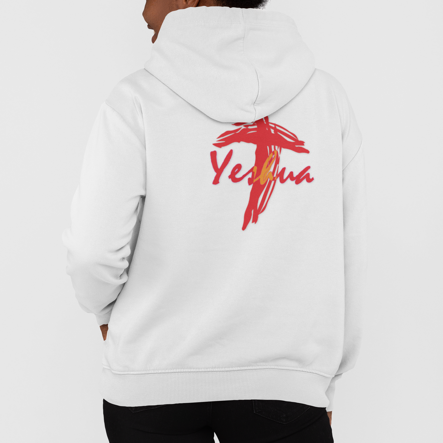 Jesus in ancient Greek with cross hoodie design