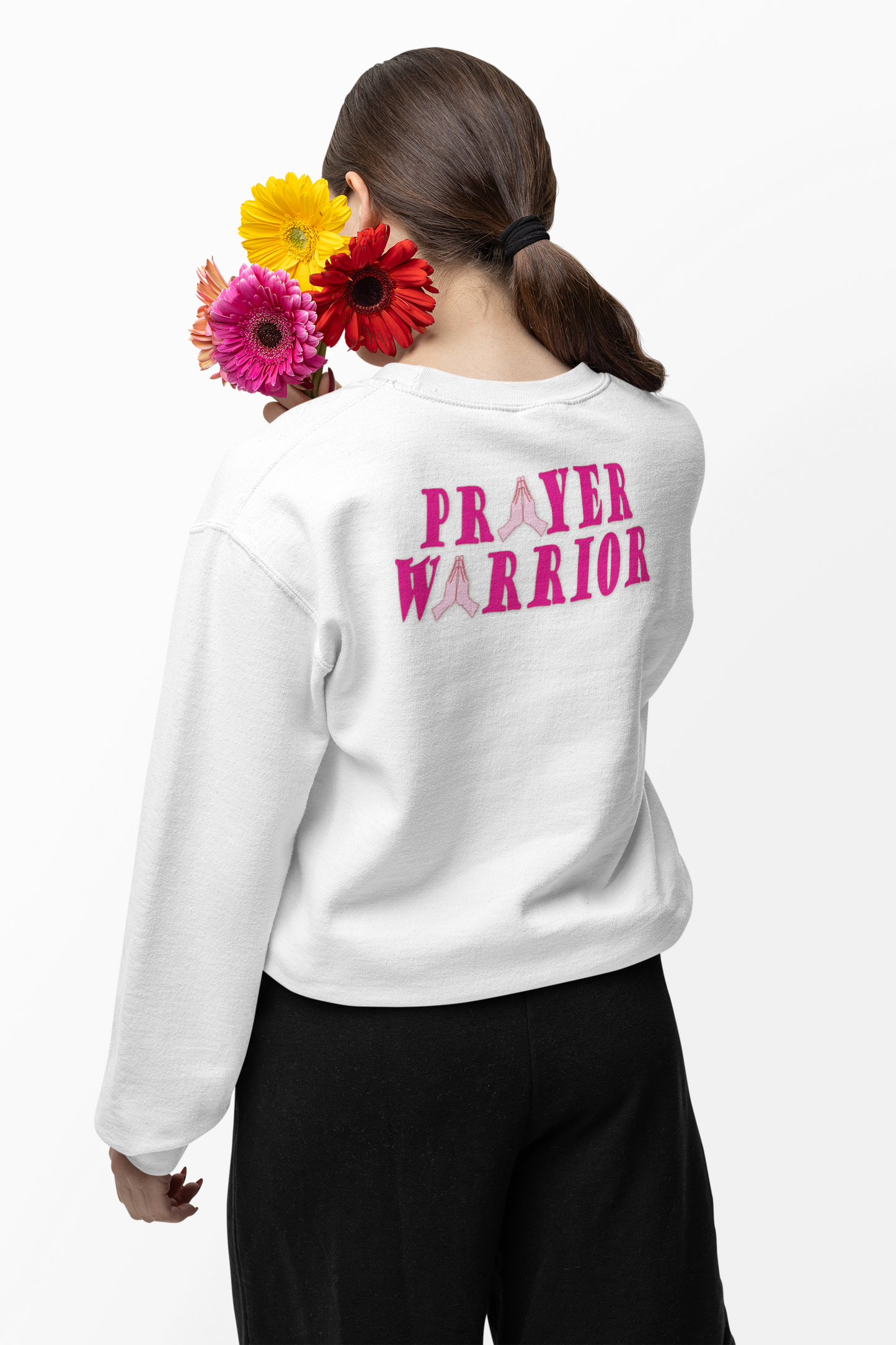 Prayer Warrior sweatshirt design.