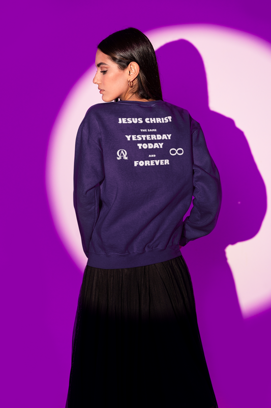 Jesus Christ, the same yesterday, today and forever sweatshirt design.