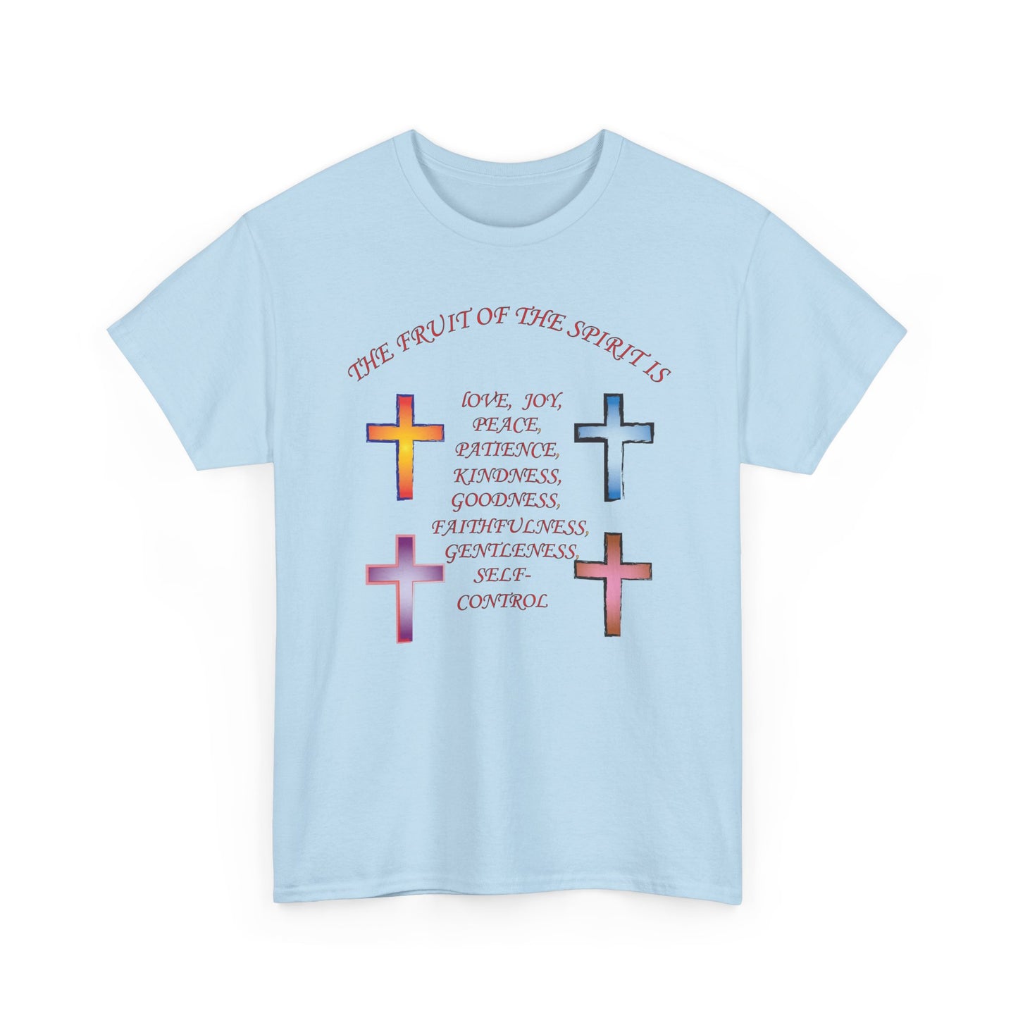 Fruits of the Spirit Christian inspired T-shirt design.