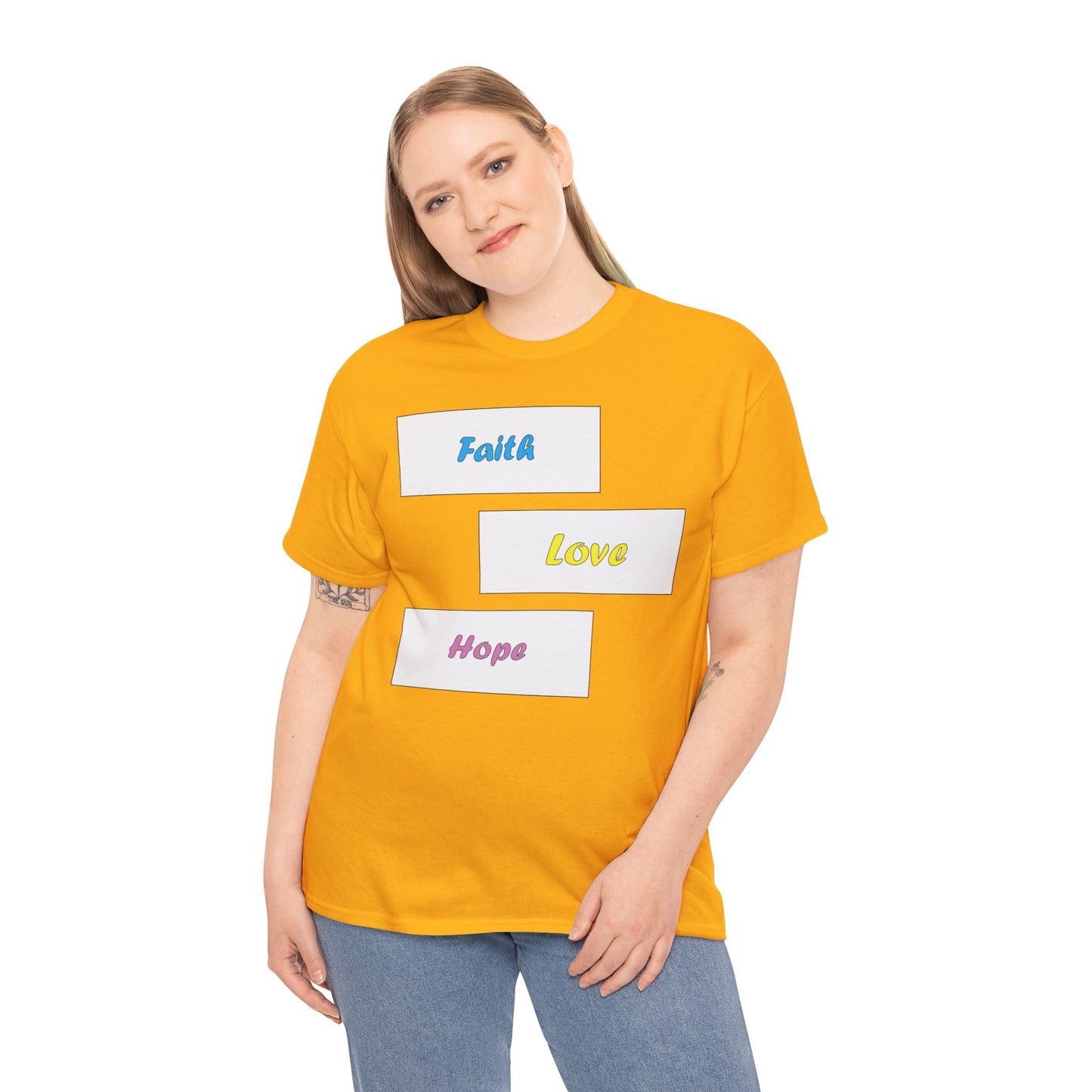 Faith, Love, Hope Christian inspired T-Shirt design.