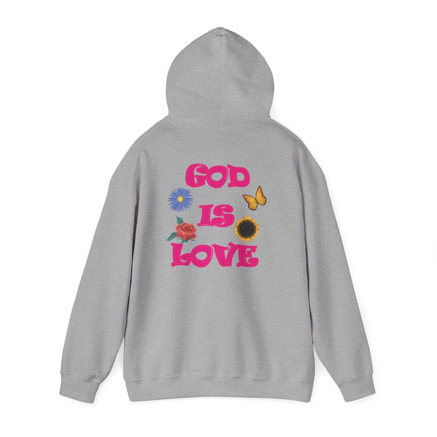 God Is Love Christian hoodie design.