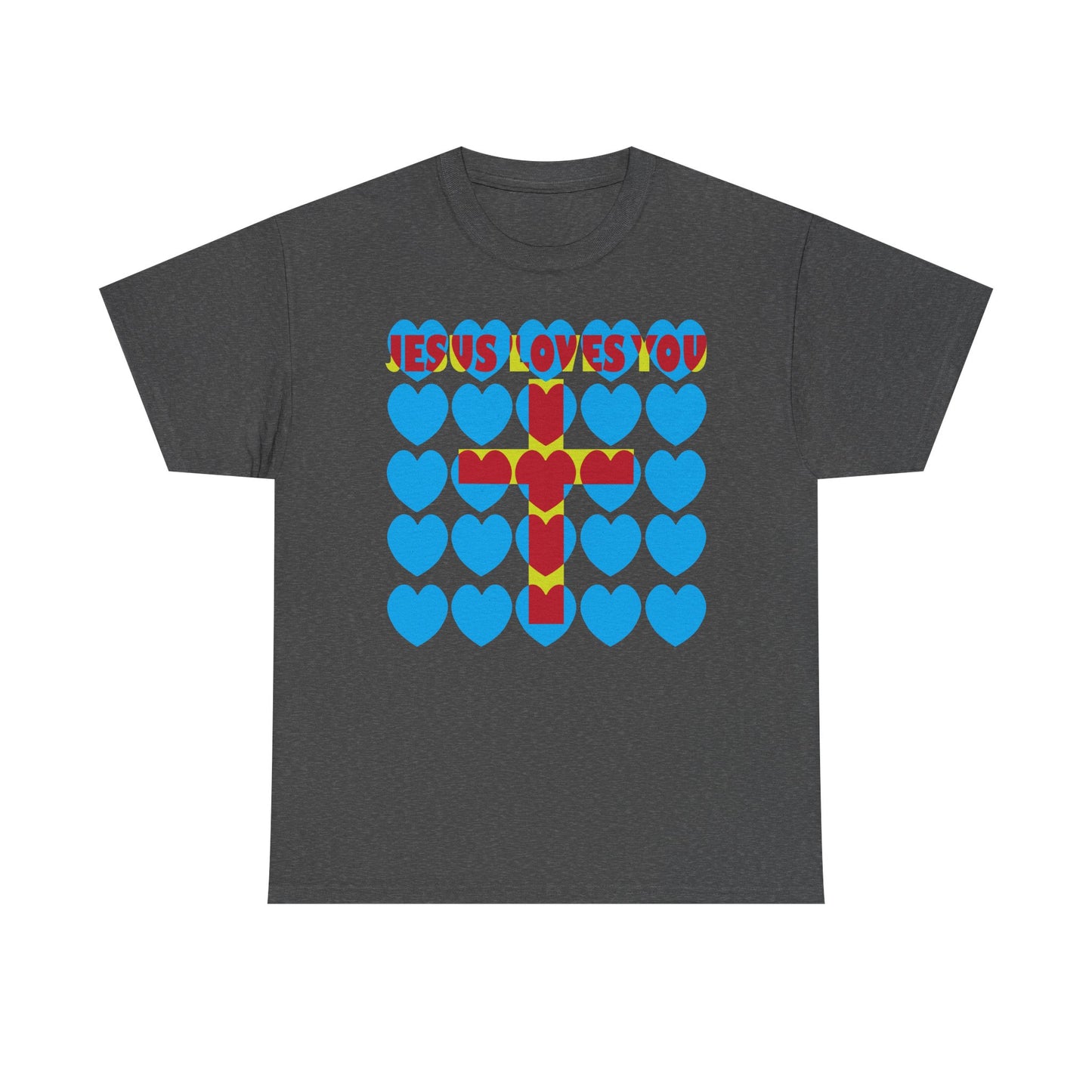 Jesus Loves You Christian inspired T-shirt design.