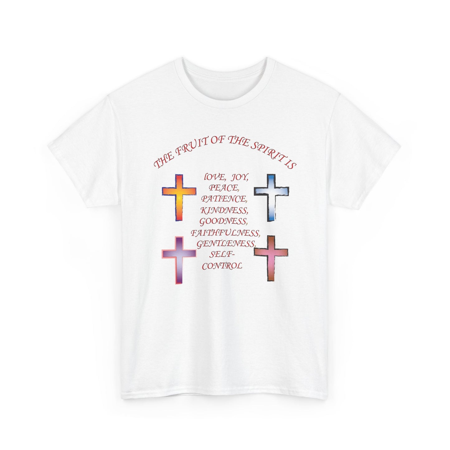Fruits of the Spirit Christian inspired T-shirt design.