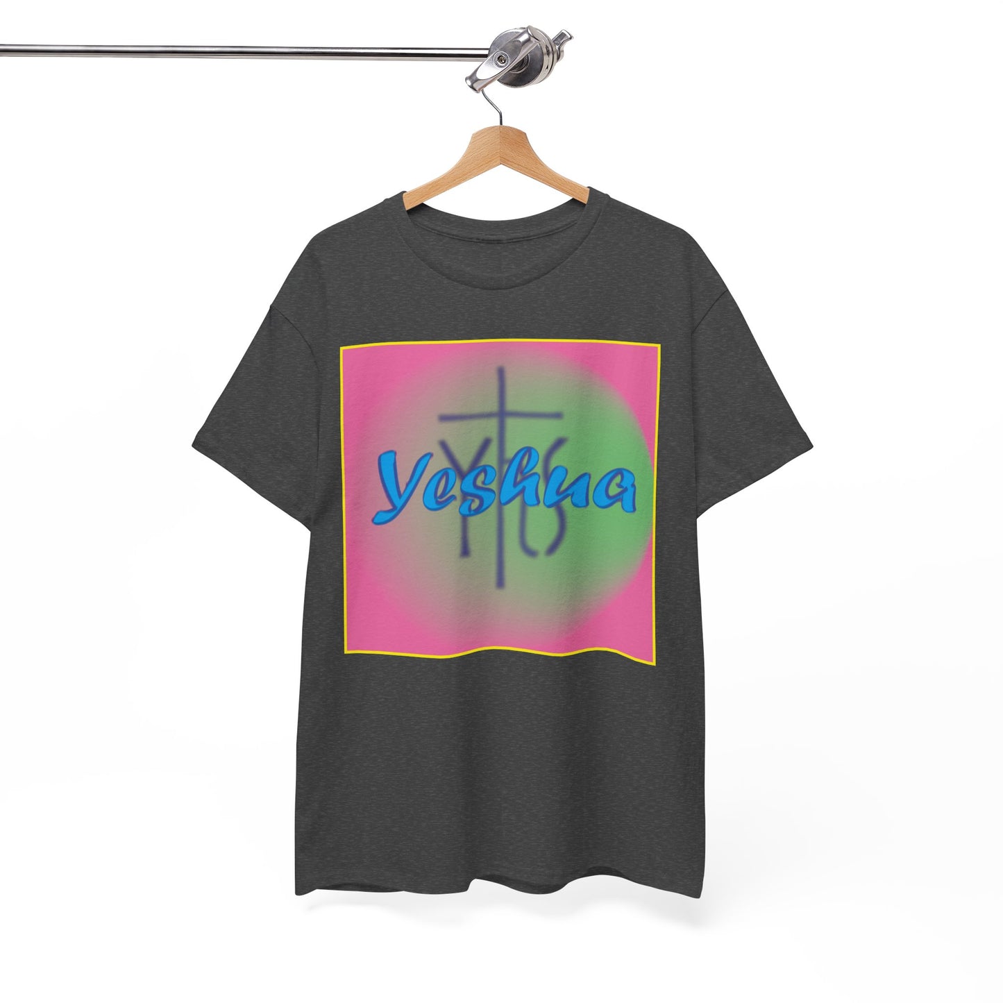 Ancient Greek name of Jesus with cross Christian T-shirt design.