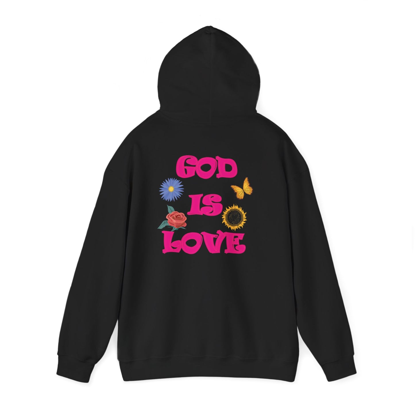 God Is Love Christian hoodie design.