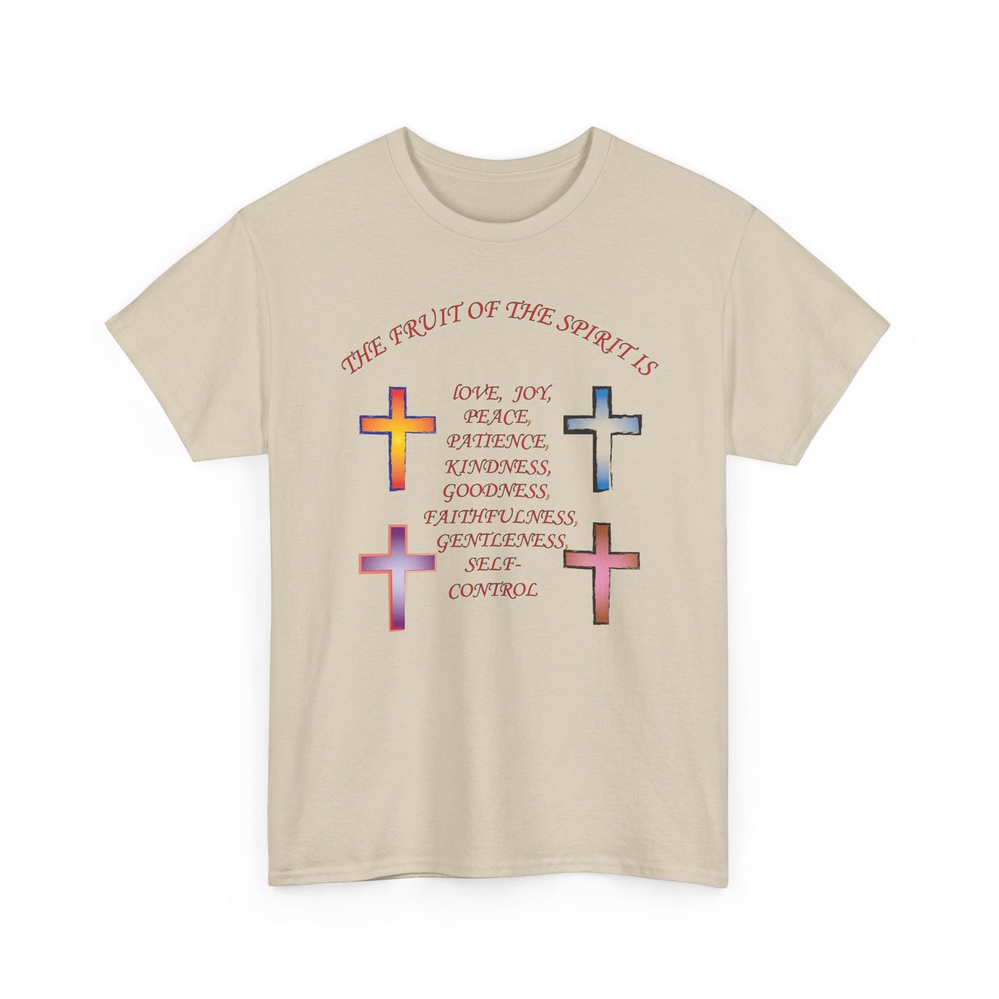 Fruits of the Spirit Christian inspired T-shirt design.