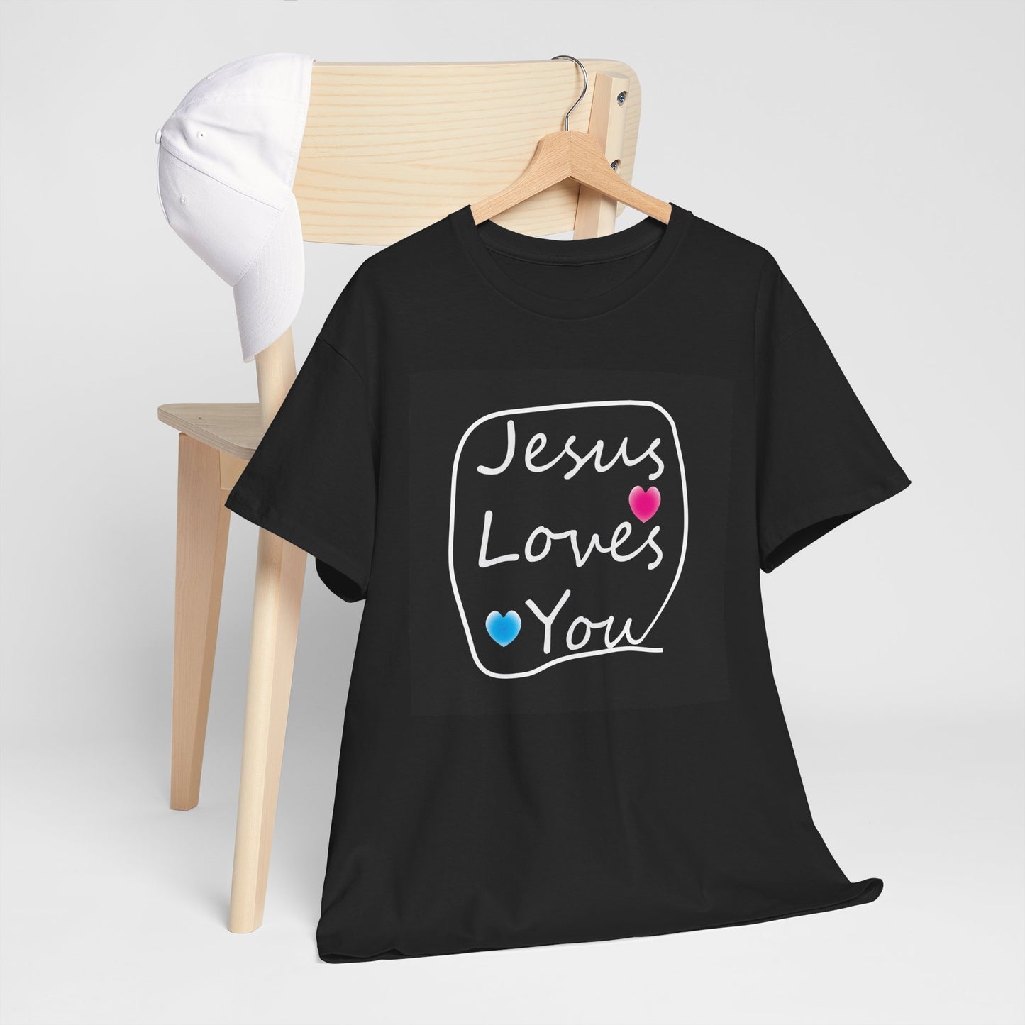 Jesus Loves You Christian inspired T-shirt design.
