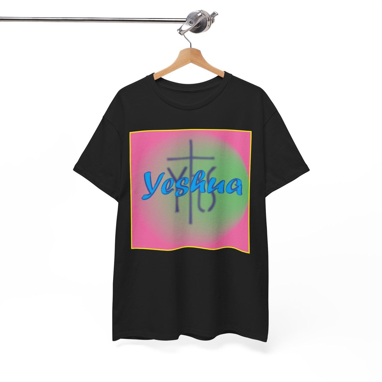 Ancient Greek name of Jesus with cross Christian T-shirt design.