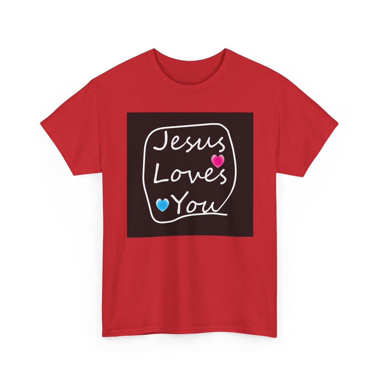 Jesus Loves You Christian inspired T-shirt design.